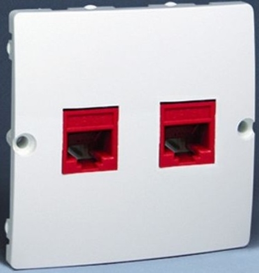 Picture of Kontakt-Simon Gniazdo komputerowe podwójne BASIC MODU 2xRJ45 kat.5e biae - BMF52.02/11