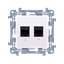 Attēls no Kontakt-Simon Gniazdo komputerowe podwójne RJ45 kategoria 6 biay (C62.01/11)