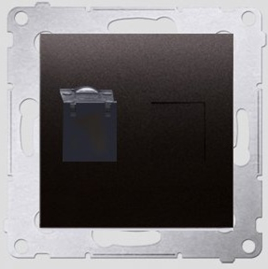 Picture of Kontakt-Simon Gniazdo komputerowe SIMON54 pojedyncze RJ45 kat.6 z przeson antracyt - D61.01/48