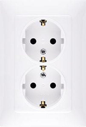 Attēls no Kontakt-Simon Gniazdo podwójne Simon 10 uziemienie schuko 16A biay (CGSZ2Z/11)