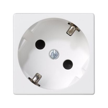 Attēls no Kontakt-Simon Gniazdo pojedyncze K45 uziemienie schuko 16A czysta biel (K01/9)