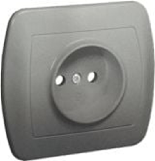 Изображение Kontakt-Simon Gniazdo pojedyncze Simon Akord bez uziemienia 16A aluminium (AG1e/26)