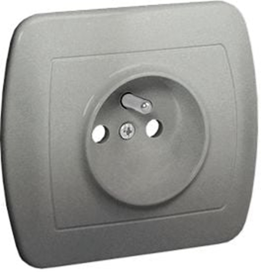Изображение Kontakt-Simon Gniazdo pojedyncze Simon Akord z uziemieniem 16A aluminium (AGZ1e/26)