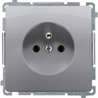 Изображение Kontakt-Simon Gniazdo pojedyncze Simon Basic z uziemieniem 16A inox (BMGZ1Z.01/21)