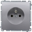 Изображение Kontakt-Simon Gniazdo pojedyncze Simon Basic z uziemieniem 16A inox (BMGZ1Z.01/21)