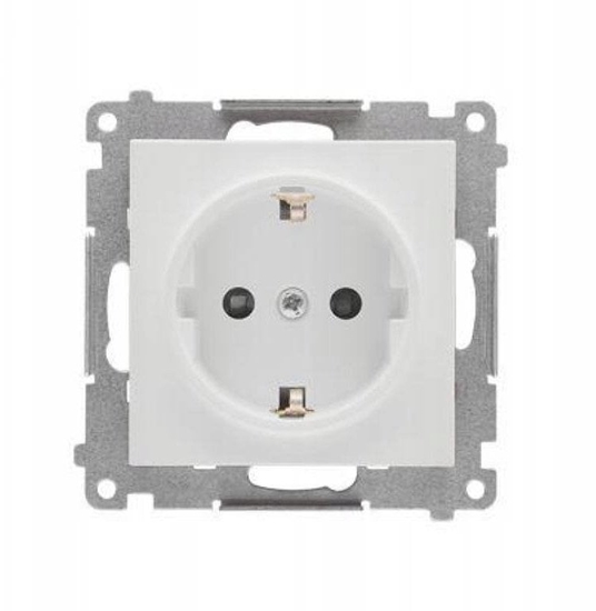 Изображение Kontakt-Simon Gniazdo Schuko z przesonami (modu) 16 A, 250 V~, szybkozcze jasnoszary mat TGSZ1CZ.01/114