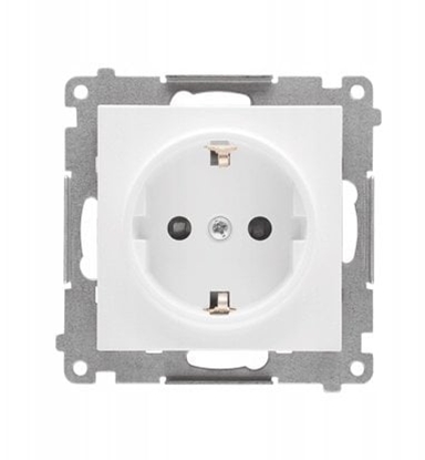 Attēls no Kontakt-Simon Gniazdo Schuko z przesonami szybkozcza matowy biay (modu) 16 A, 250 V~ TGSZ1CZ.01/111