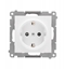 Attēls no Kontakt-Simon Gniazdo Schuko z przesonami szybkozcza matowy biay (modu) 16 A, 250 V~ TGSZ1CZ.01/111