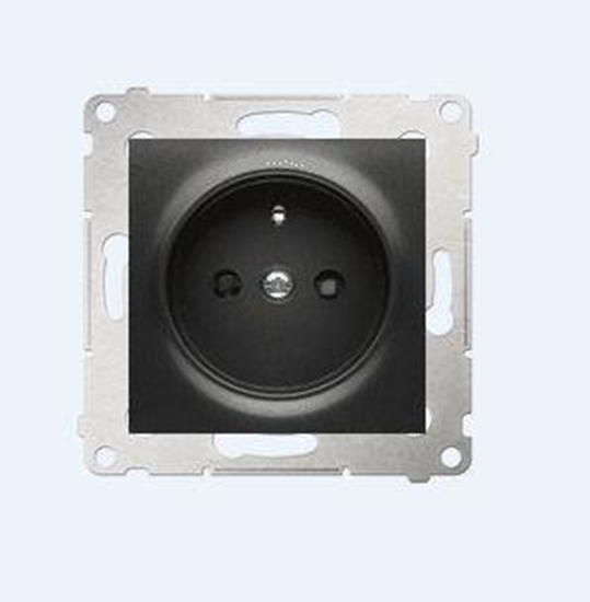 Picture of Kontakt-Simon Gniazdo SIMON54 1-krotne z/u 16A IP20 antracyt - DGZ1Z.01/48