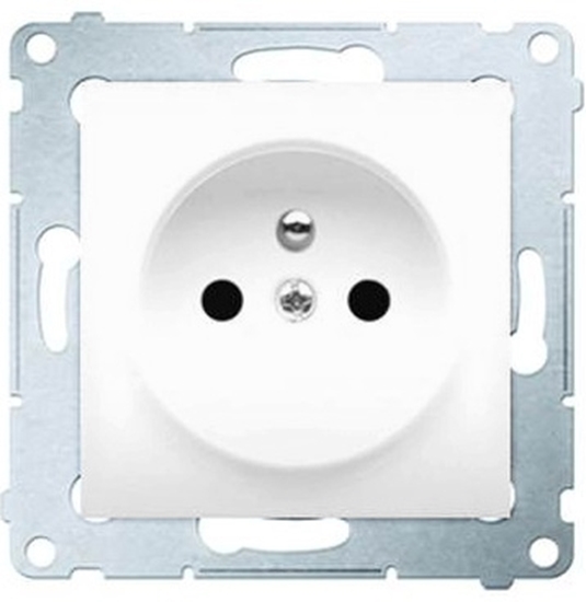 Picture of Kontakt-Simon Gniazdo SIMON54 1-krotne z/u 16A IP20 srebrne - DGZ1Z.01/43