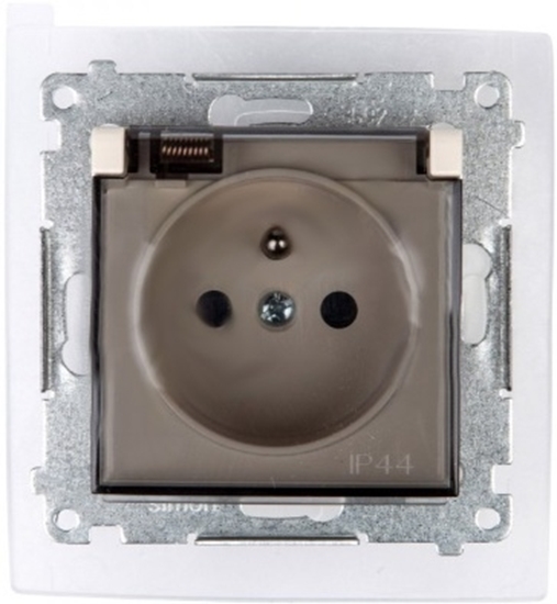 Picture of Kontakt-Simon Gniazdo SIMON54 hermetyczne 1-krotne z/u 16A IP44 kremowe - DGZ1BZ.01/41A