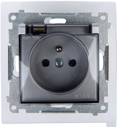 Picture of Kontakt-Simon Gniazdo SIMON54 hermetyczne 1-krotne z/u 16A IP44 srebny - DGZ1BZ.01/43A