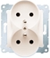 Attēls no Kontakt-Simon Gniazdo SIMON54 podwójne z/u 16A IP20 z przeson kremowe - DGZ2MZ.01/41