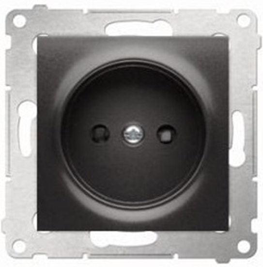Picture of Kontakt-Simon Gniazdo SIMON54 pojedyncze b/u 16A IP20 z przeson antracyt - DG1Z.01/48