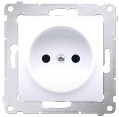 Picture of Kontakt-Simon Gniazdo SIMON54 pojedyncze b/u 16A IP20 z przeson biae - DG1Z.01/11