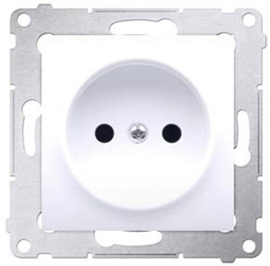 Picture of Kontakt-Simon Gniazdo SIMON54 pojedyncze b/u 16A IP20 z przeson biae - DG1Z.01/11