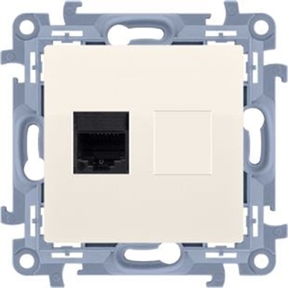 Изображение Kontakt-Simon Gniazdo telefoniczne Simon 10 pojedyncze RJ12 kremowy (CT1.01/41)