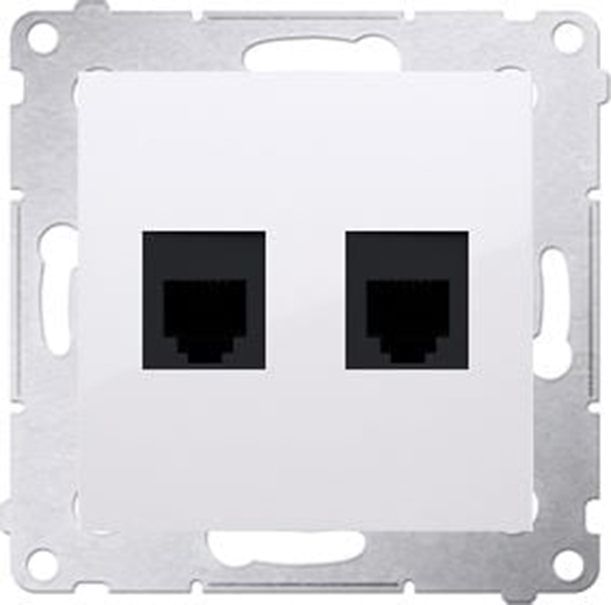 Изображение Kontakt-Simon Gniazdo telefoniczne Simon 54 podwójne 2 x RJ12 biay (DT2.01/11)