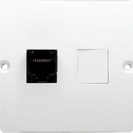 Изображение Kontakt-Simon Gniazdo telefoniczne Simon Basic pojedyncze RJ12 biay (BMT1.02/11)