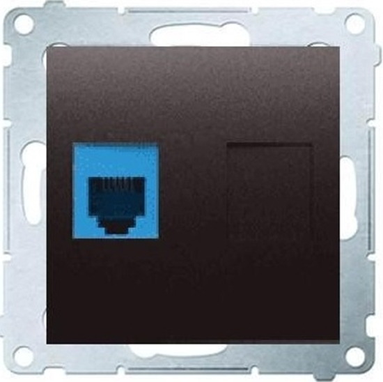 Picture of Kontakt-Simon Gniazdo telefoniczne SIMON54 pojedyncze RJ12 antracyt - DT1.01/48