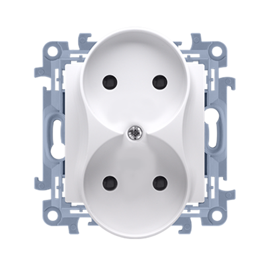 Picture of Kontakt-Simon Gniazdo wtyczkowe podwójne bez uziemienia biay 16A (CG2M.01/11)