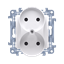 Attēls no Kontakt-Simon Gniazdo wtyczkowe podwójne bez uziemienia biay 16A (CG2M.01/11)