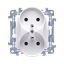 Attēls no Kontakt-Simon Gniazdo wtyczkowe podwójne z uziemieniem z przesonami biay 16A (CGZ2MZ.01/11)