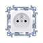 Picture of Kontakt-Simon Gniazdo wtyczkowe pojedyncze z uziemieniem z przesonami torów prdowych biay 16A (CGZ1Z.01/11)