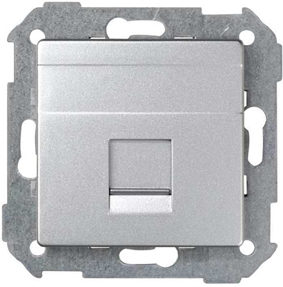 Изображение Kontakt-Simon Pokrywa 1x gniazdo RJ45 paska z aluzj (modu) aluminium 82005-93