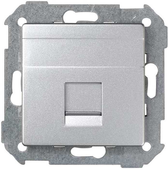 Изображение Kontakt-Simon Pokrywa 1x gniazdo RJ45 paska z aluzj (modu) aluminium 82005-93