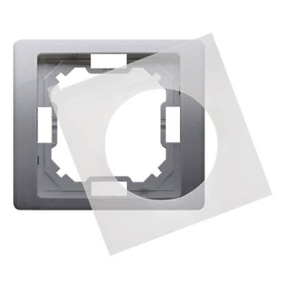 Attēls no Kontakt-Simon Ramka 1-krotna Basic Neos inox metalizowany (BMRC1B/21)