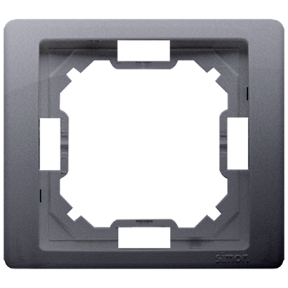 Attēls no Kontakt-Simon Ramka 1-krotna Basic Neos srebrny mat metalizowany (BMRC1/43)