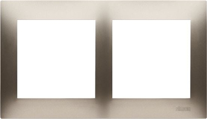 Attēls no Kontakt-Simon Ramka 2-krotna 54 Premium do puszek karton-gips zoty mat metalizowany (DRK2/44)