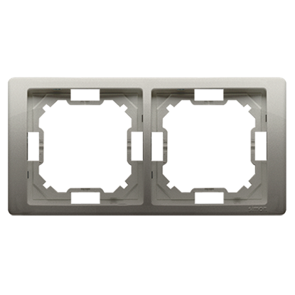 Attēls no Kontakt-Simon Ramka 2-krotna Basic Neos satyna metalizowana (BMRC2/29)