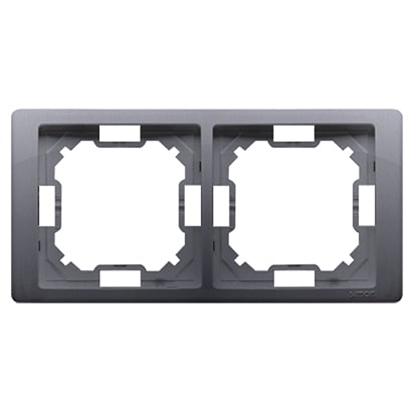 Attēls no Kontakt-Simon Ramka 2-krotna Basic Neos srebrny mat metalizowany (BMRC2/43)