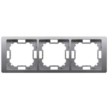 Attēls no Kontakt-Simon Ramka 3-krotna Basic Neos inox metalizowana (BMRC3/21)