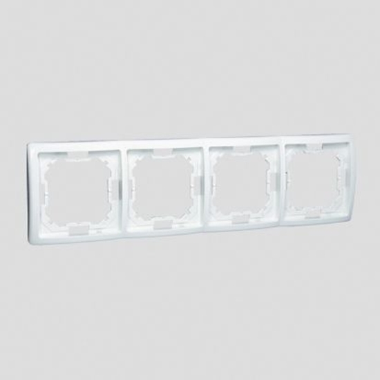 Изображение Kontakt-Simon Ramka poczwórna Basic biaa - BMR4/11