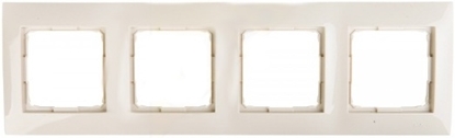 Attēls no Kontakt-Simon Ramka poczwórna SIMON54 uniwersalna kremowa - DR4/41