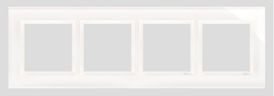 Изображение Kontakt-Simon Ramka poczwórna szko biaa pera - DRN4/70