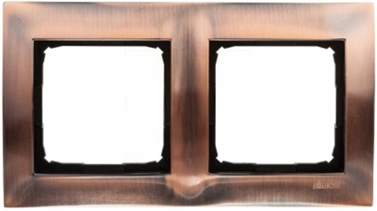 Picture of Kontakt-Simon Ramka podwójna SIMON54 metalowa mied rustykalna - DR2/36