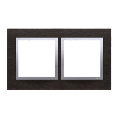 Attēls no Kontakt-Simon Ramka podwójna SIMON54 NATURE metalowa inox yin - DRN2/78