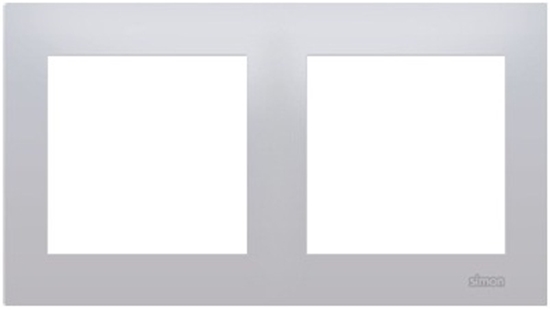 Изображение Kontakt-Simon Ramka podwójna SIMON54 uniwersalna srebrna - DR2/43
