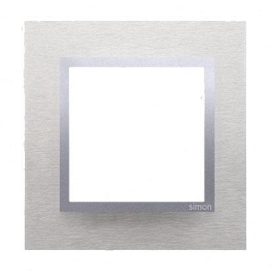 Изображение Kontakt-Simon Ramka pojedyncza SIMON54 NATURE metalowa inox klasyczny - DRN1/77