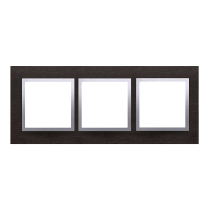 Attēls no Kontakt-Simon Ramka potrójna SIMON54 NATURE metalowa inox yin - DRN3/78