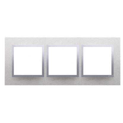Attēls no Kontakt-Simon Ramka potrójna SIMON54 NATURE metalowa inox klasyczny - DRN3/77