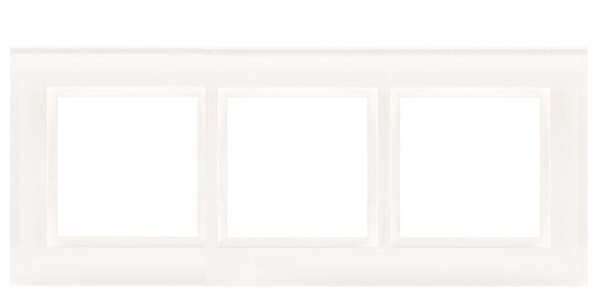 Изображение Kontakt-Simon Ramka potrójna szklana biaa pera (DRN3/70)