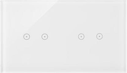 Attēls no Kontakt-Simon ramki Panel dotykowy S54 Touch, 2 moduy, 2 pola dotykowe poziome + 2 pola dotykowe poziome, biaa pera DSTR222/70