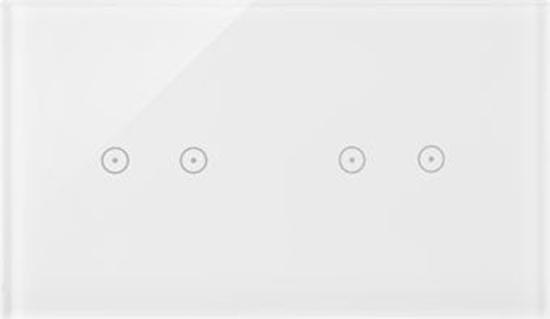 Изображение Kontakt-Simon ramki Panel dotykowy S54 Touch, 2 moduy, 2 pola dotykowe poziome + 2 pola dotykowe poziome, biaa pera DSTR222/70
