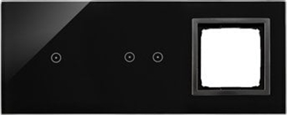 Attēls no Kontakt-Simon ramki Panel dotykowy S54 Touch, 3 moduy, 1 pole dotykowe + 2 pola dotykowe poziome + 1 otwór na osprzt S54, zastyg