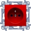 Изображение Kontakt-Simon Simon 10 Gniazdo wtyczkowe pojedyncze z uziemieniem z przesonami torów prdowych czerwony 16A CGZ1CZ.01/22